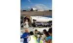 The Italian Blue Panorama Airlines inaugural flight land in the Seychelles Islands