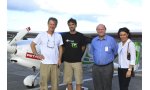 Green light world flight land in the Seychelles