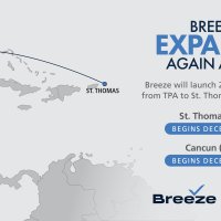 Breeze Continues Adding More Routes from TPA to Caribbean