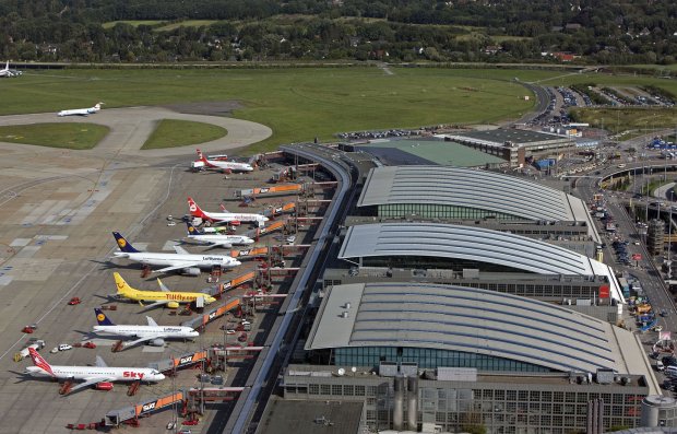 Aerial View of Hamburg Airport