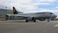 Lufthansa Airbus A320 neo at Vagar Airport