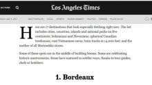 Bordeaux elected top 2017 destination to travel to by Lonely Planet and Los Angeles times