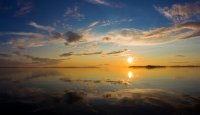 Sunset by Finland´s largest lake Saimaa