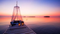 Pier by lake Saimaa