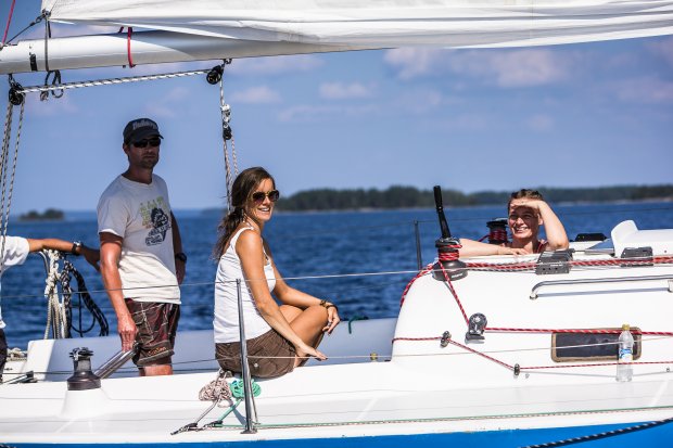 Sailing in Lake Saimaa