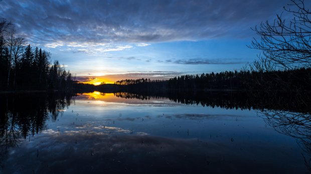 Summer sunset by Lake Saimaa