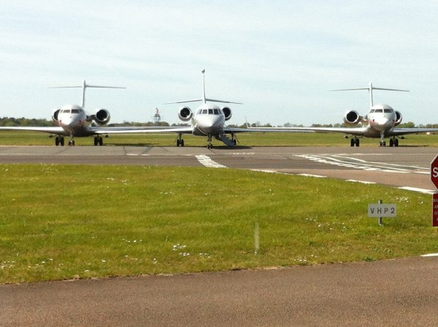 Planes on the tarmac