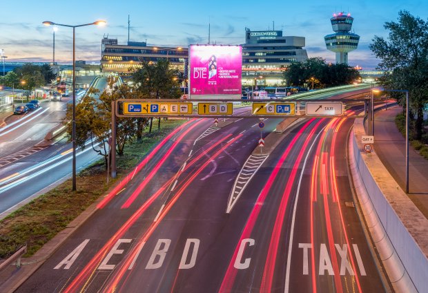 Berlin Brandenburg Airport at night