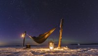 Finland winter camping  Saimaa 