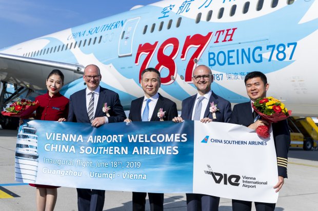 Vienna Airport welcomes China Southern