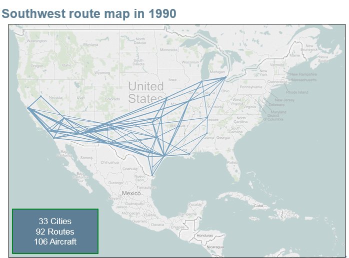 southwest airlines travel route map