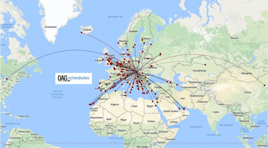 BUD Q3 2017 routes