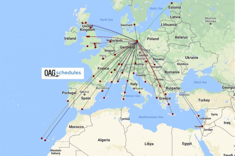 Easyjet winter 2017 from Berlin