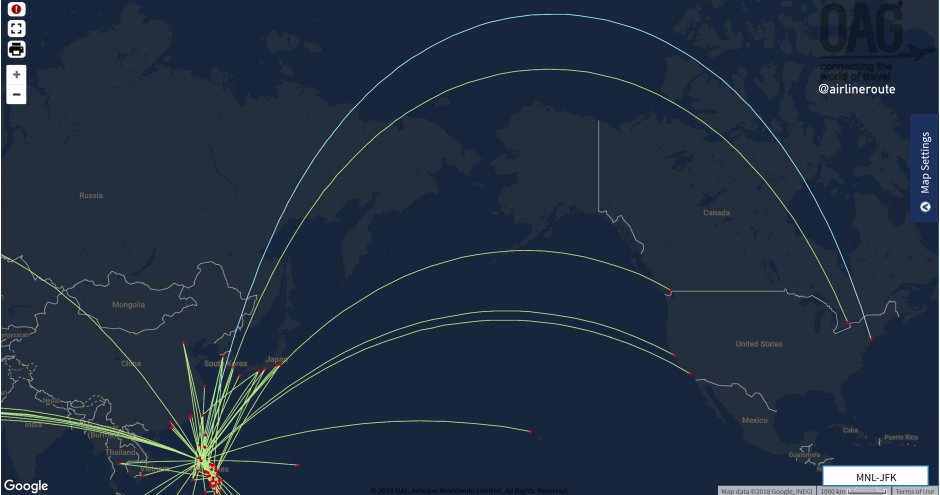 Philippines Airlines Route Map Philippine Airlines Plans Nonstop New York Jfk Service From Oct 2018 |  Routes