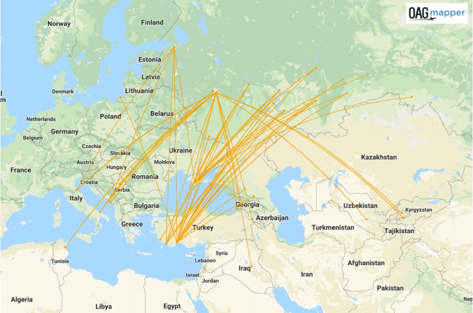 Смартавиа карта полетов