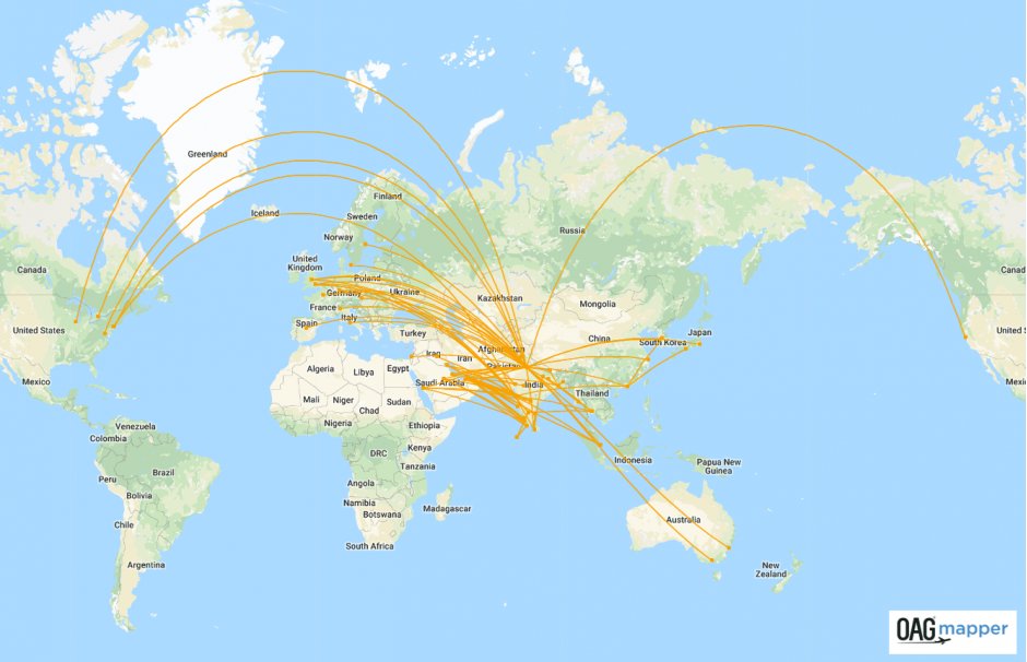 Airline in focus Air India Routes