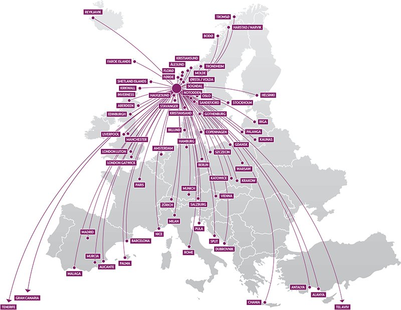 Avinor Route Map