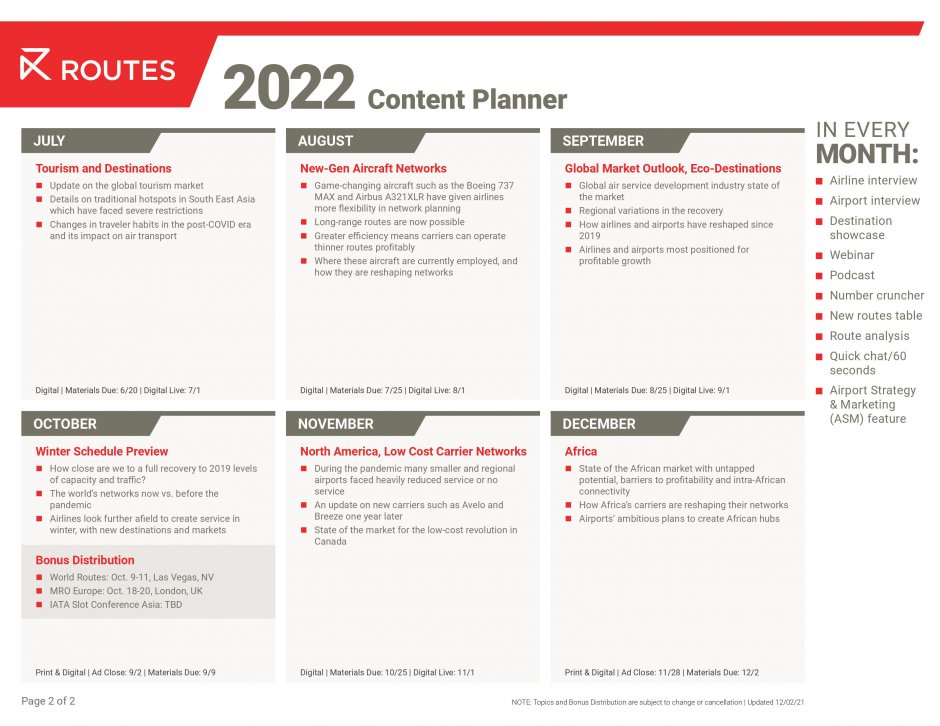 Editorial planner 2022 2