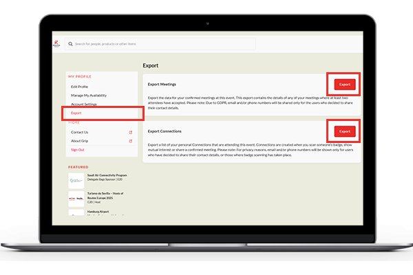 MRS help centre export