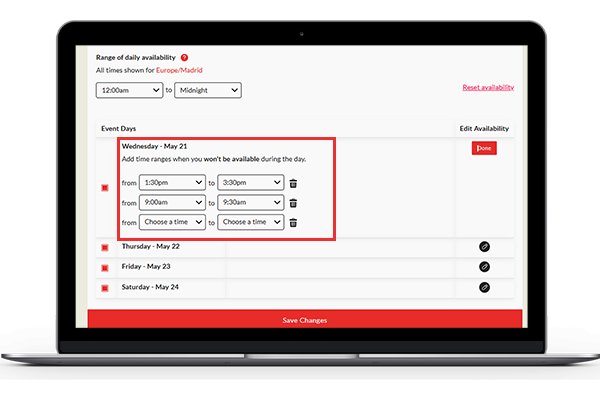 MRS help centre manage availabiity