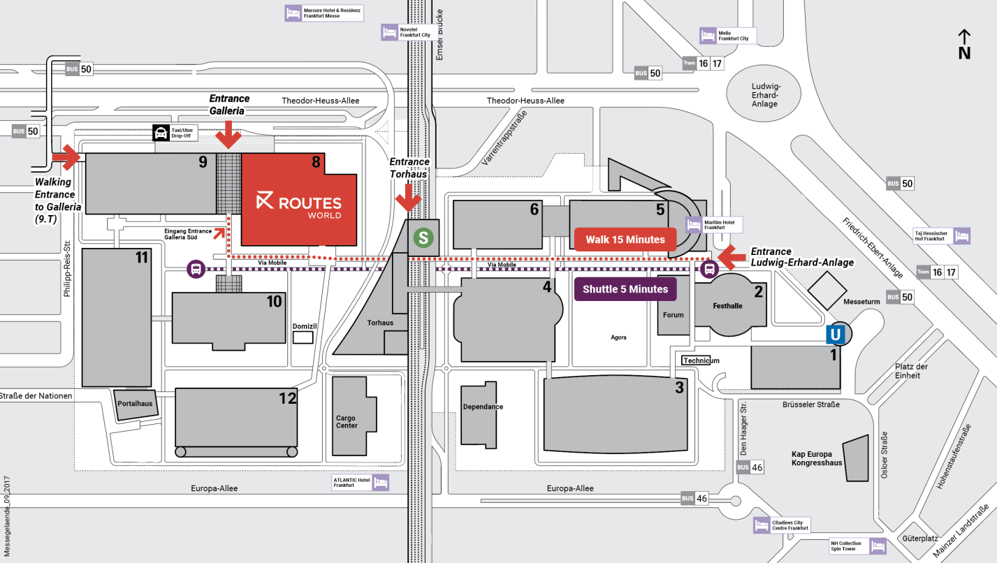 Messe Frankfurt – Site Map